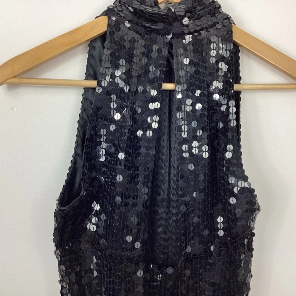 Niteline By Della Roufogali High Neck Sequin Dress